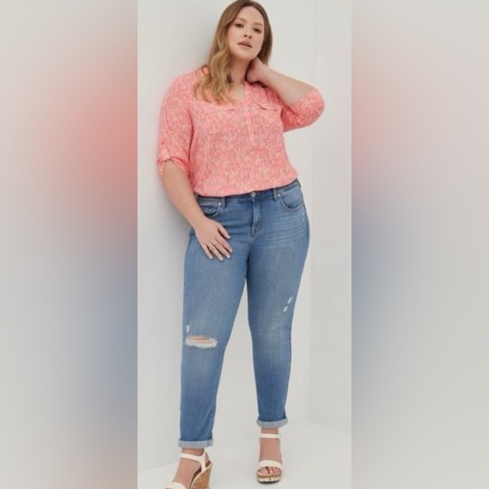 💕 Torrid Pink and White Heart Print